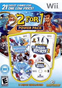 2 for 1 Power Pack WWII Aces & Indianapolis 500 Legends box art for Wii
